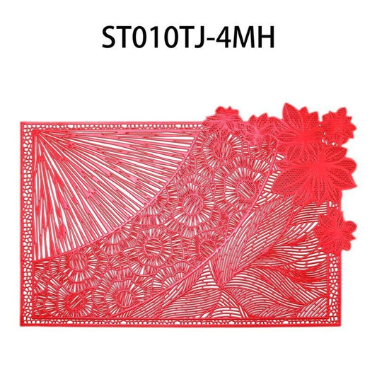 Red Chinese Style Gold Foil Placemat