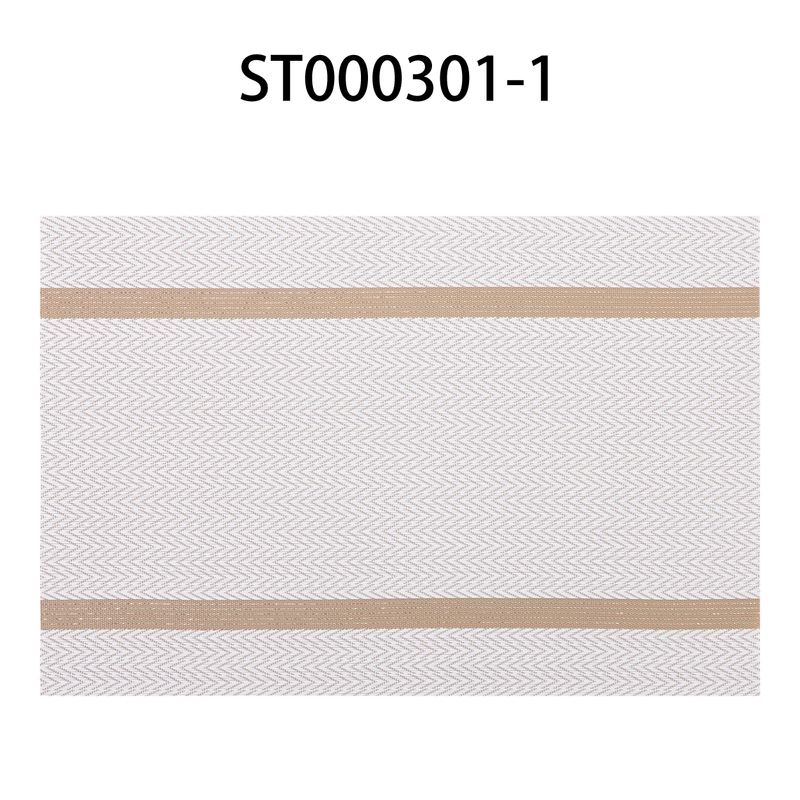 Textilene Placemat-Horizontal Strip Jacquard with Shiny Filament